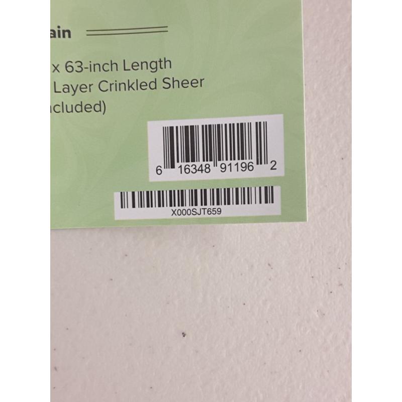 White Ruffle Curtains Gypsy Lace - 60x63 inch