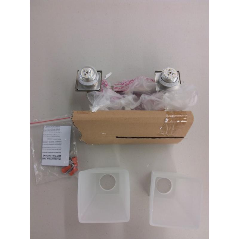 Light Blue Bath Vanity Light Brush Nickel Fixture