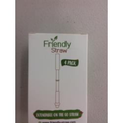 Friendly Straw 4 Pack Extendable On The Go Straw