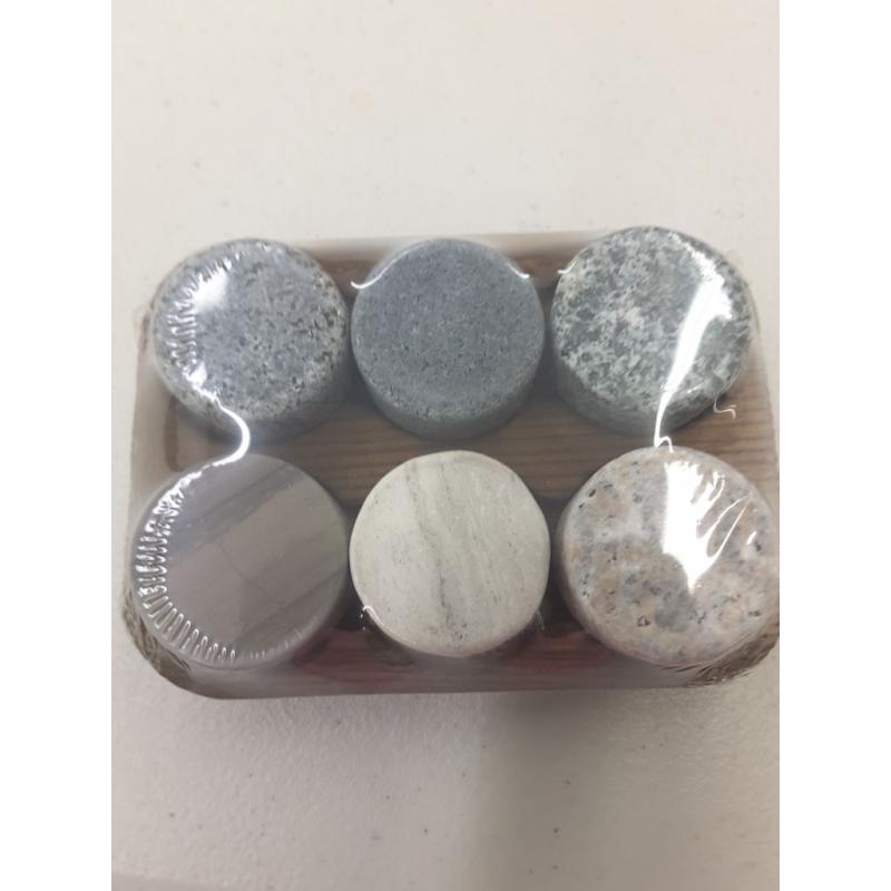 R.O.C.K.S. premium whiskey chilling stones, 6 piece