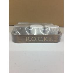 R.O.C.K.S. premium whiskey chilling stones, 6 piece