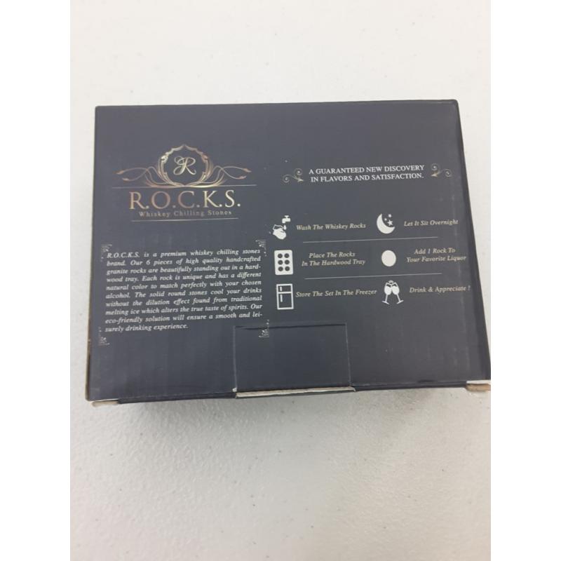 R.O.C.K.S. premium whiskey chilling stones, 6 piece