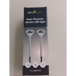 BrillyLight Elegant Solar Stake Outdoor Lights  (4 Pack)