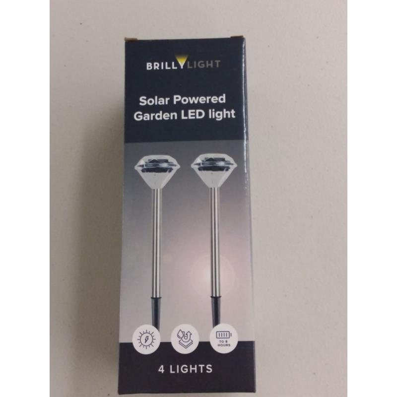 BrillyLight Elegant Solar Stake Outdoor Lights  (4 Pack)