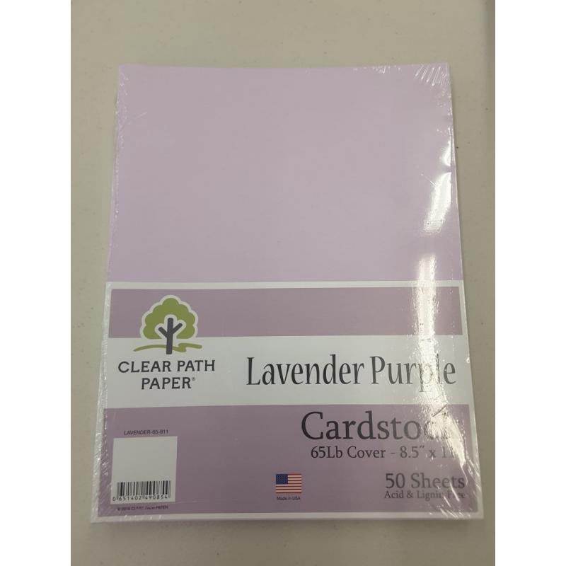 Clear Path Paper - Lavender Purple Cardstock