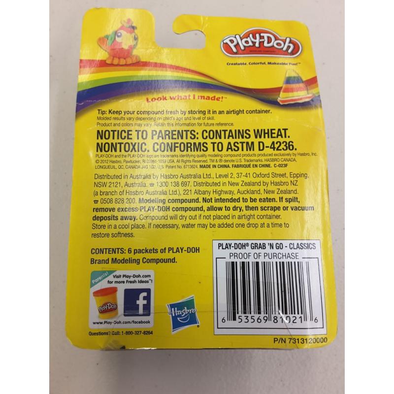 Play-Doh Grab 'n Go Classics 6 Fun colors