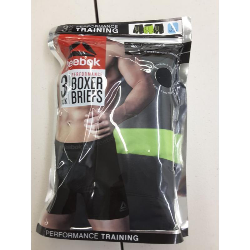 Reebok Performance Boxer Briefs 3 Pack - Men's Large