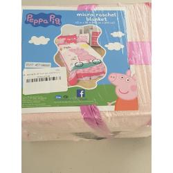 ENTERTAINMENT ONE UK Peppa Pig Blanket, 62 x 90 inches, Peppa Pig Bike Ride Theme