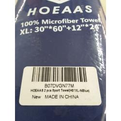HOEAAS 2 Pack Microfiber Travel & Sports & Beach Towel - XL