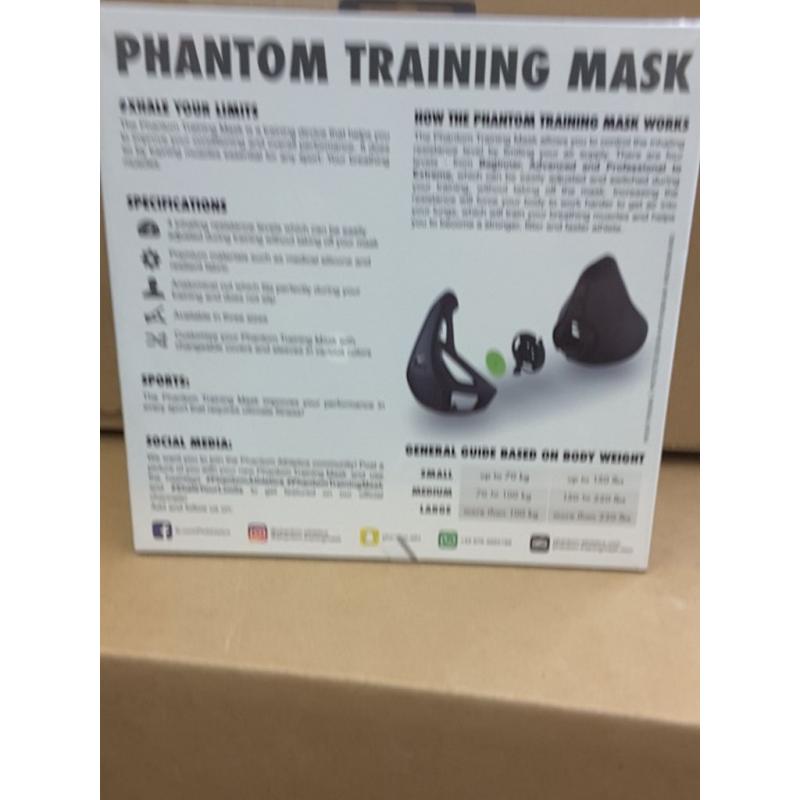 Athletics Training Mask, Size Medium, Black - Phantom