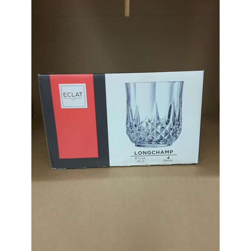 Eclat Longchamp 10 3/4 oz glasses. 4 glasses