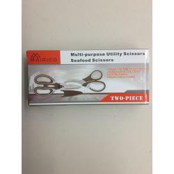 MAIRICO multi-purpose utility scissors. Seafood scissors. Two piece