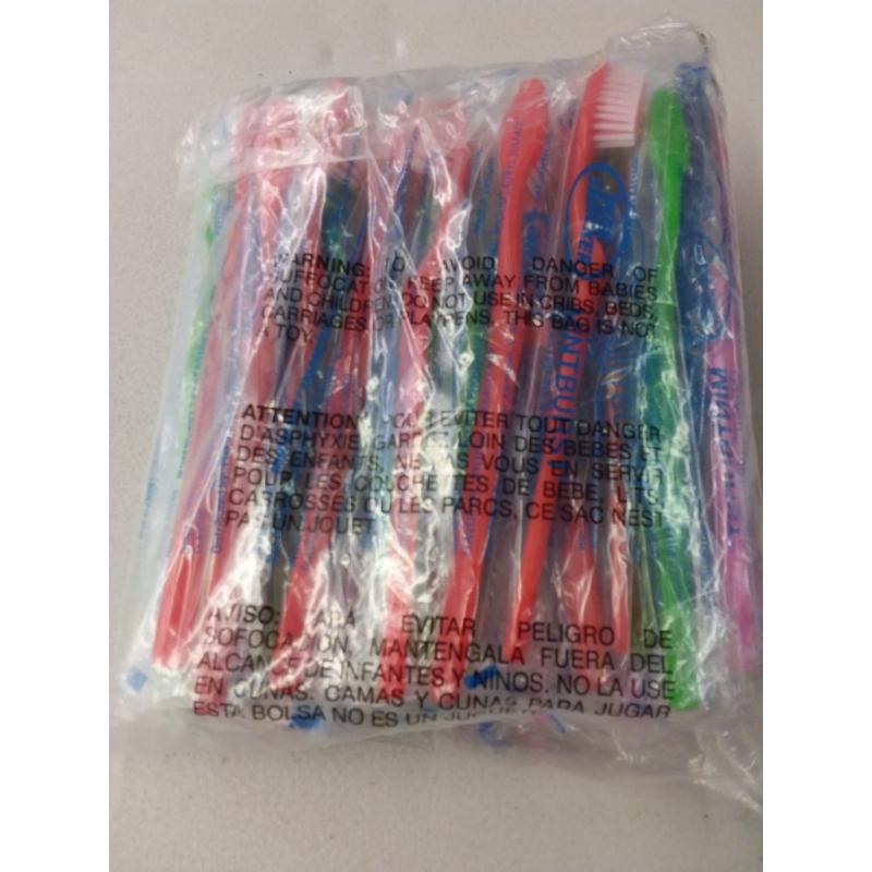 36 Mint Burst prepasted colorful toothbrushes