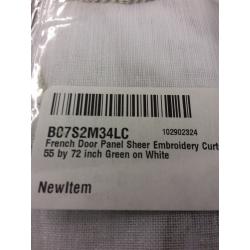 French Door Curtains 55 by 72