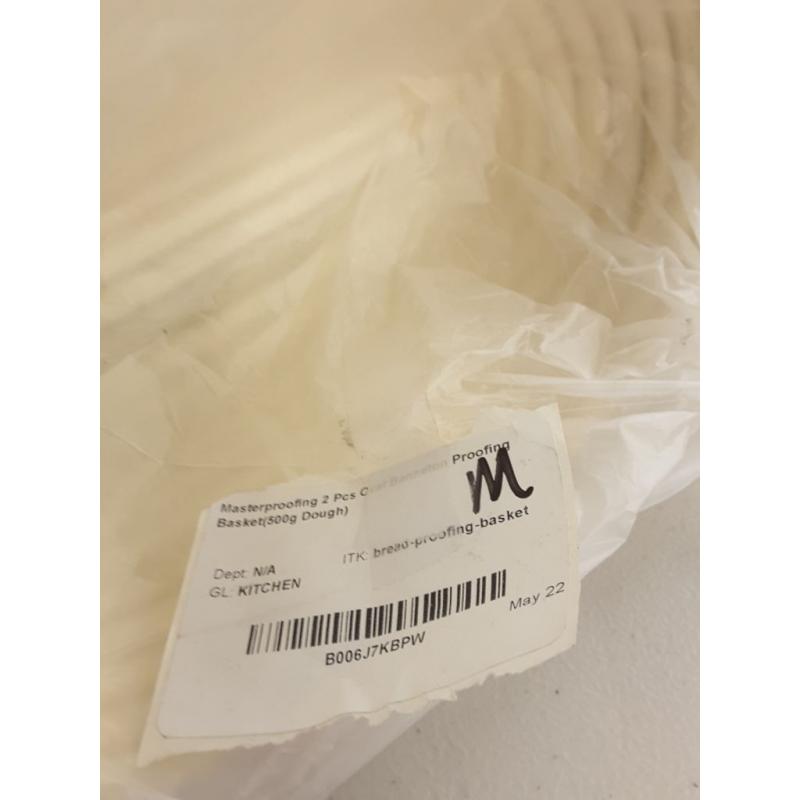 Masterproofing 2 Pcs Oval Banneton Proofing Basket(500g Dough)