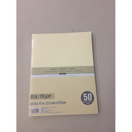 Recollections Cardstock Paper, 8 1/2 x 11 Inch, 50 Sheets, Cream