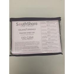 South Shore Fine Linens Pleated Sheet Sets Split King Brown