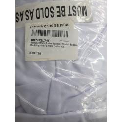 Spring Rose (TM) Ecoluxe White Scuba Spandex Stretch Banquet Wedding Chair Back Covers (Set of 10).