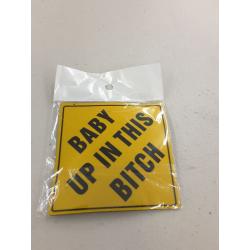 Zento Deals Magnetic Baby Up In This Bitch Car Sign