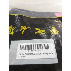 FitsT4 Women's Full Body Sauna Suit Without Sleeves, Medium