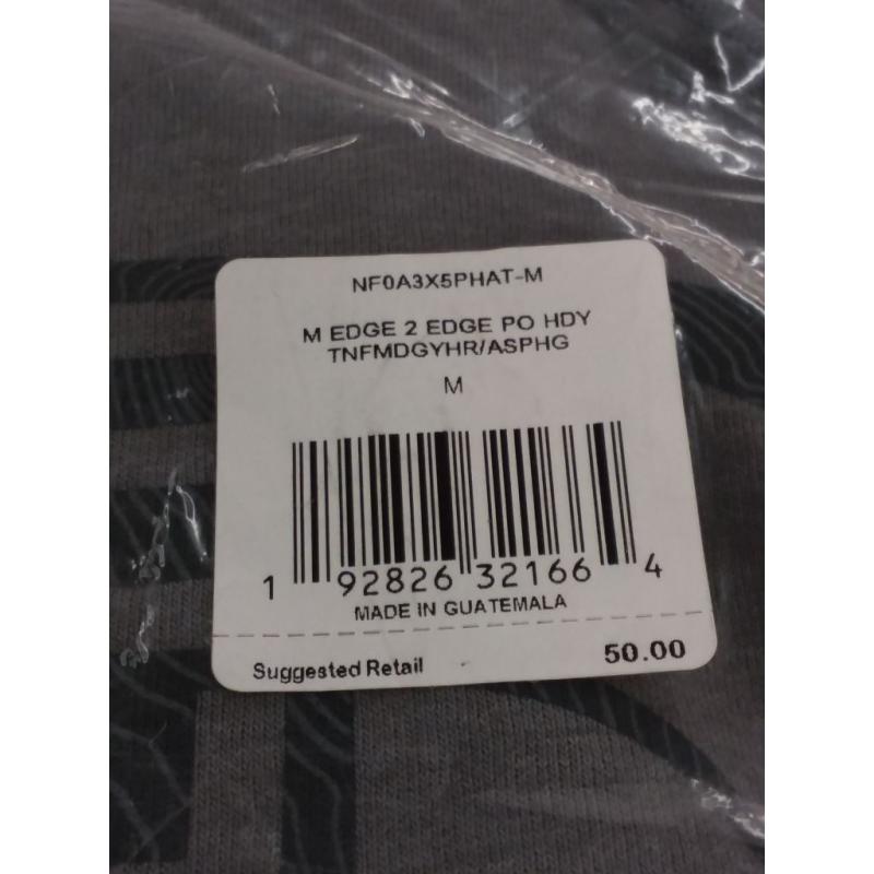 The North Face Men's Edge to Edge Pullover Hoodie Medium, Heather Grey/Asphalt, Cotton