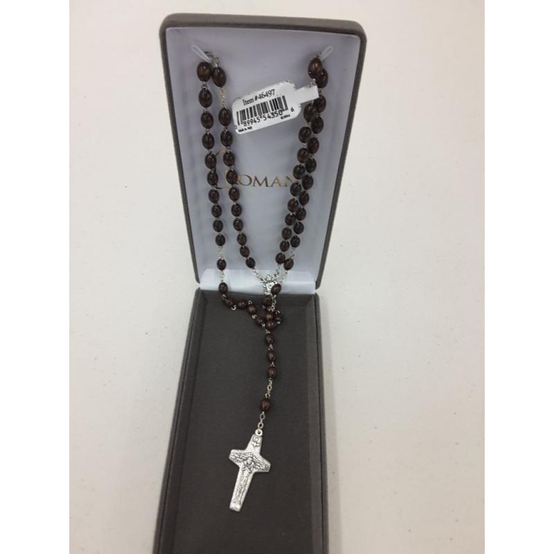 Pope Francis Rosary Wood Bead