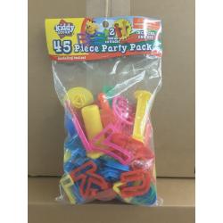 Kiddy Dough 42-Piece Play Dough Tool Kit & Clay Party Pack w/Letters and Numbers