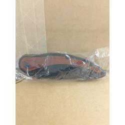 Spring-Assisted Folding Knife | Buckshot 3.5 Black Blade Red Cross Wood Handle
