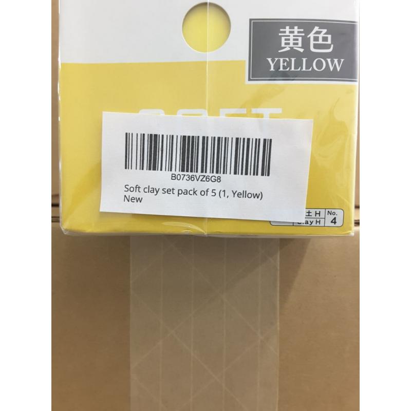 Soft clay set pack of 5 (1, Yellow)