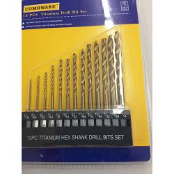 Comoware Titanium Drill Bit Set