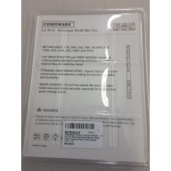 Comoware Titanium Drill Bit Set