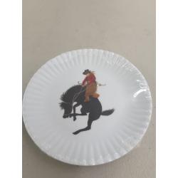 Set of 4 Western-Themed Appetizer Party Faux Paper Plates-6