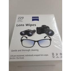 Zeiss Lens Wipes, White, 220 Count