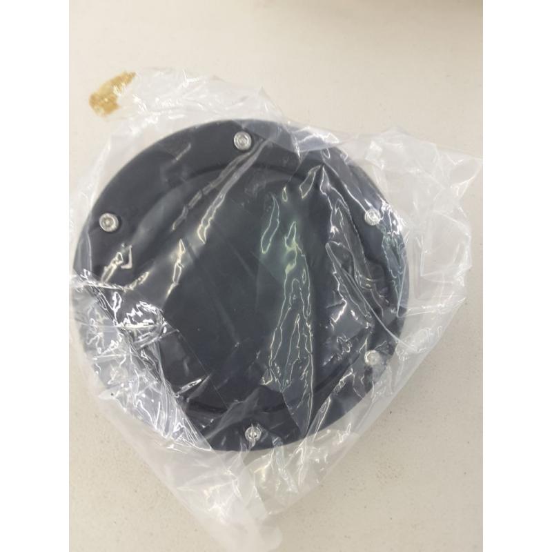 Icars Black Powder Coated Steel Gas Fuel Tank Gas Cap Cover