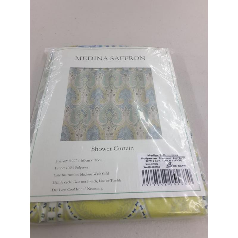 Medina Saffron Shower Curtain 62W X 72H