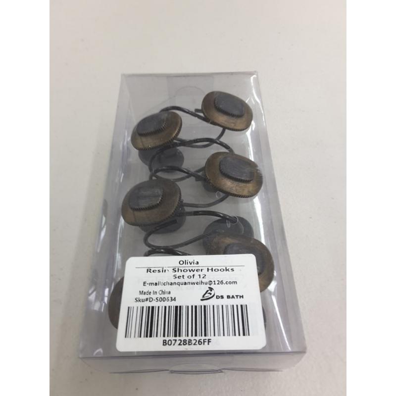 Olivia Resin Shower Hooks