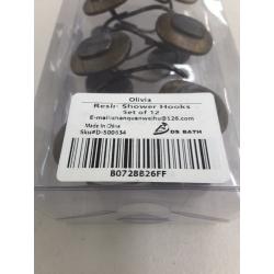 Olivia Resin Shower Hooks