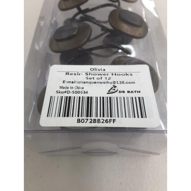 Olivia Resin Shower Hooks