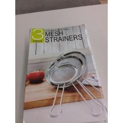 3 Pieces Stainless Steel Mesh Strainer