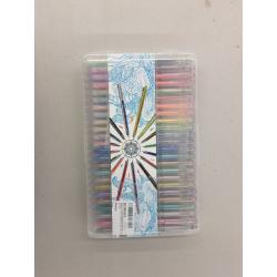 48 COLORING GLITTER, NEON, METALLIC AND PASTEL GEL PEN SET