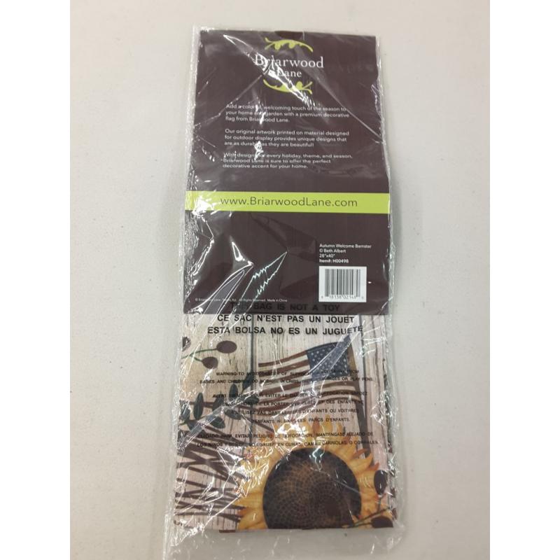 Briarwood Lane Preimum House Flag- Autumn Welcome Barnstar Garden Flag