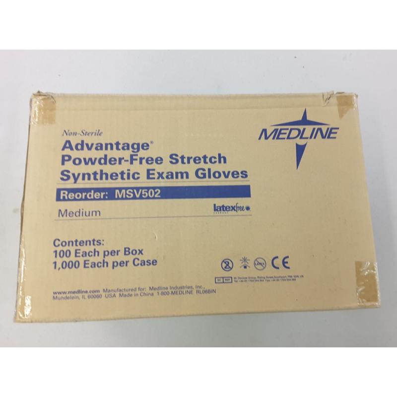 Advantage Powder Free Stretch Synthetic Exam Gloves by Medline