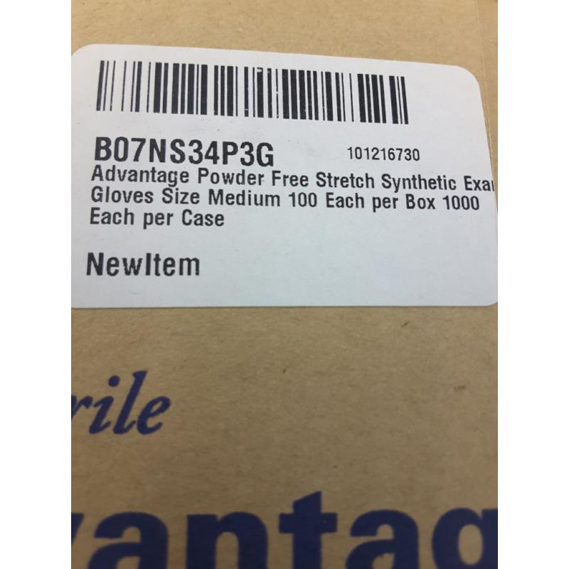 Advantage Powder Free Stretch Synthetic Exam Gloves by Medline