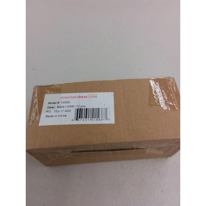 1.25 Diameter Cabinet Knobs, Oil Rubbed Bronze, 10- Pack - Birdrock Home Modern