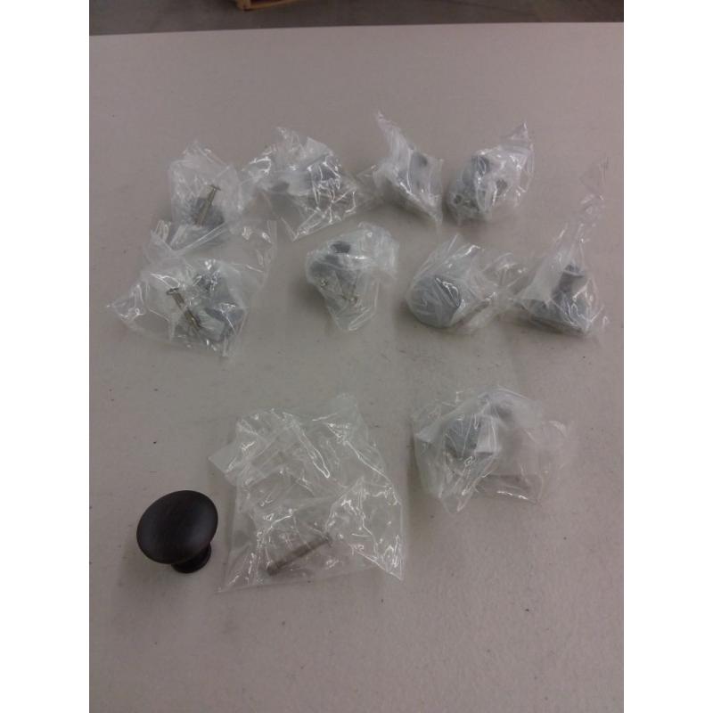 1.25 Diameter Cabinet Knobs, Oil Rubbed Bronze, 10- Pack - Birdrock Home Modern