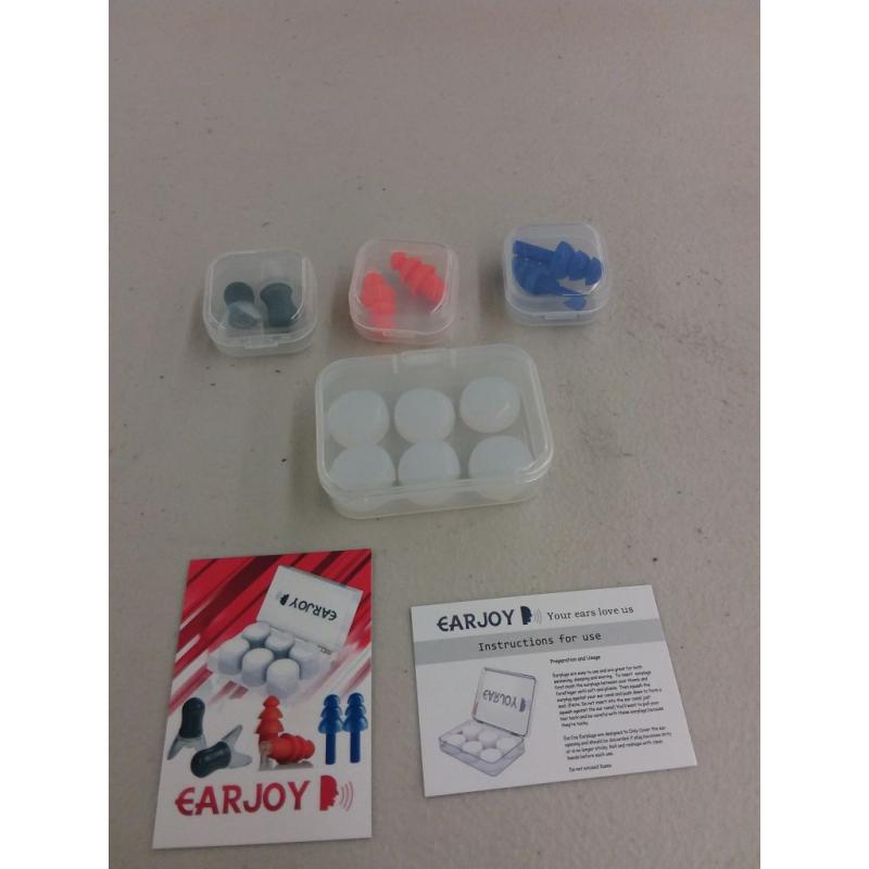 EarJoy Ear Plugs Noise Reduction, Silicone Base