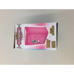 7 Glitter Locker Safe Bank - Pink