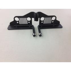 Foot Pegs Solid Steel Black  For 2007-2017 Jeep Wrangler Jk & Unlimited 2 Pieces