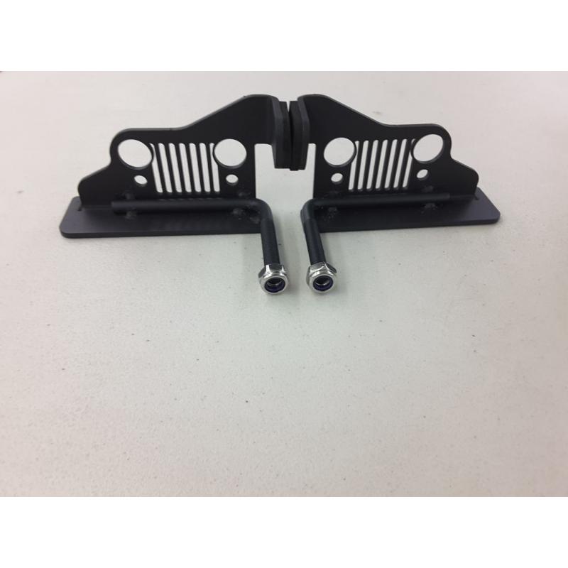 Foot Pegs Solid Steel Black  For 2007-2017 Jeep Wrangler Jk & Unlimited 2 Pieces