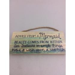 Advice From a Mermaid String Sign